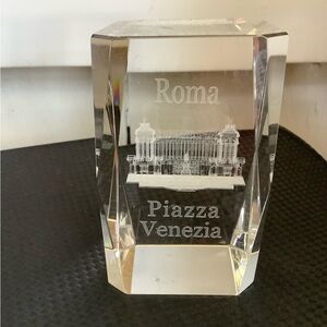 Sun Catcher Crystal Paperweight Roma Piazza Venezia